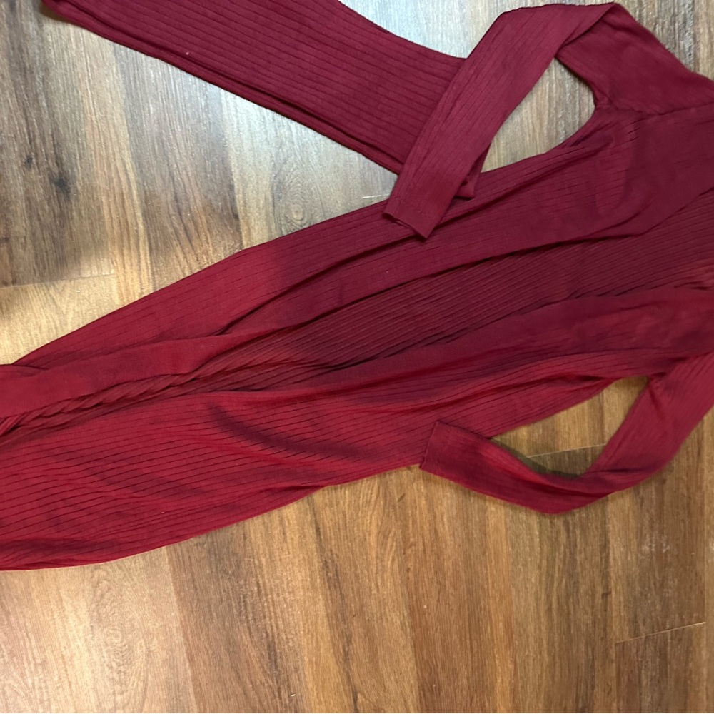 Burgundy Ribbed Knit Set - Picture 5 of 7